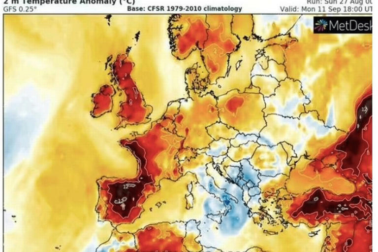 افزایش دمای هوا در بریتانیا