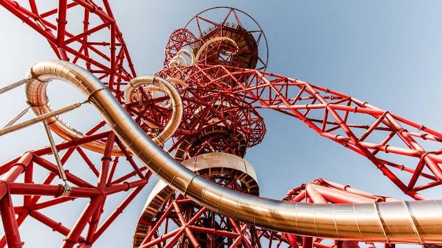 ArcelorMittal Orbit and slide، برج قرمز لندن، بزرگترین تونل سرسره جهان 