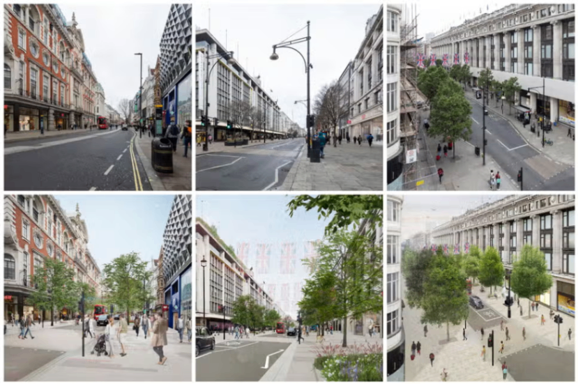 بودجه 90 میلیون پوندی برای بازسازی خیابان آکسفورد لندن