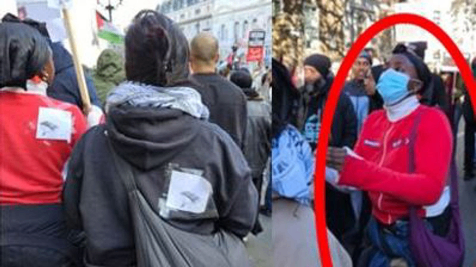 پلیس در جستجوی دو زنی که در تظاهرات لندن تصاویر پاراگلایدر را نشان دادند