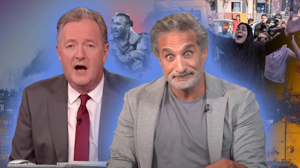 پیرز مورگان با باسم یوسف: جنگ حماس و اسرائیل و تحلیل های جنجالی