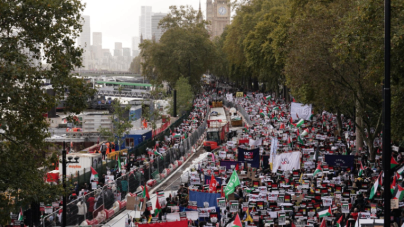پنج نفر پس از تظاهرات حمایت از فلسطین در لندن متهم شدند