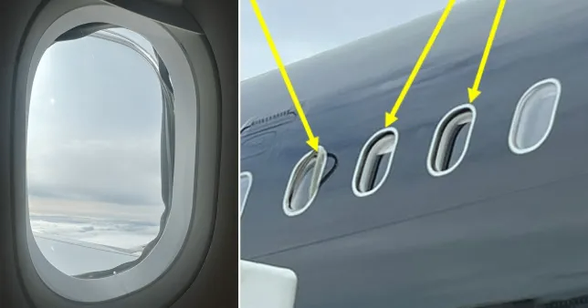 هواپیمای مسافر بری بدون دو پنجره تا ارتفاع 15 هزار پایی صعود کرد
